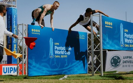 Lietuvos penkiakovininkų duetas Kaire: Ezbieta 13-a, Paulius 12-as 