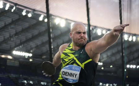 Rimta konkurencija Aleknai – Denny mestas diskas nuskriejo už 72 m ribos