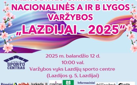 Aerobinės gimnastikos nacionalinės A ir B lygos varžybos „Lazdijai – 2025”
