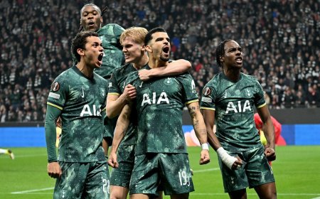 Dominico Solanke realizuotas 11 m baudinys padovanojo „Tottenham“ kelialapį į Europos lygos pusfinalį