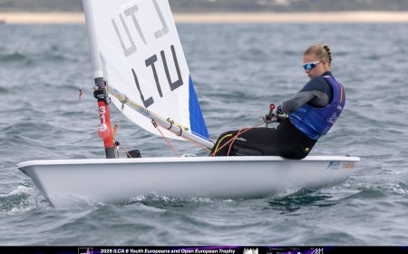 - Finišuojant Europos jaunimo buriavimo čempionatui Lietuvos atstovai gerino rezultatus