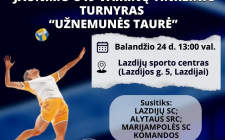 Jaunimo U19 vaikinų tinklinio turnyras „Užnemunės taurė”