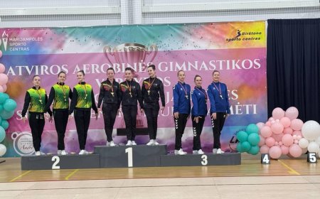 Aerobinės gimnastikos varžybos Birštono ir Marijampolės sporto centro taurei laimėti