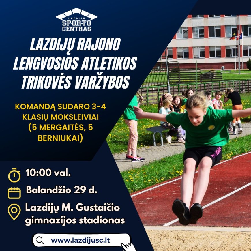 Lazdijų rajono lengvosios atletikos trikovės varžybos