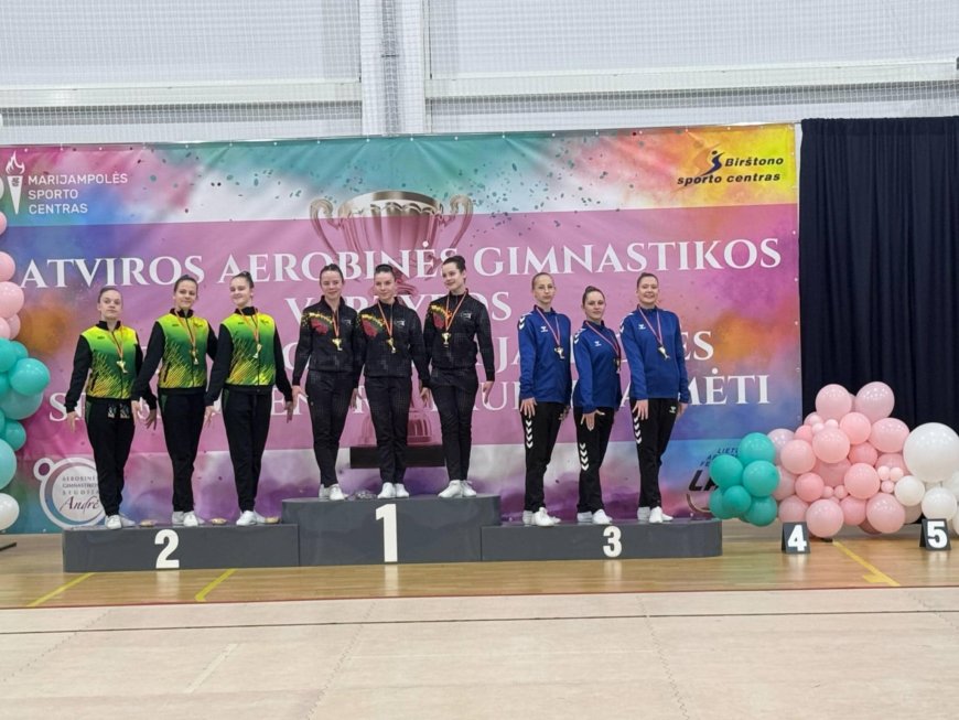 Aerobinės gimnastikos varžybos Birštono ir Marijampolės sporto centro taurei laimėti