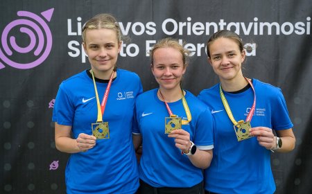 Jaunosios sostinės orientacininkės pasiekė istorinę pergalę Lietuvos čempionate