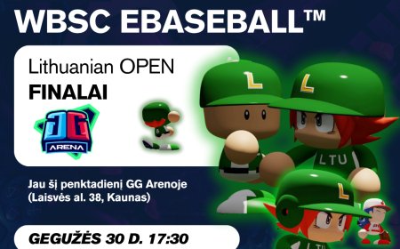 Penktadienį Kauno širdyje įsikūrusioje GG Arenoje vyks Lietuvos OPEN E-Beisbolo finalai