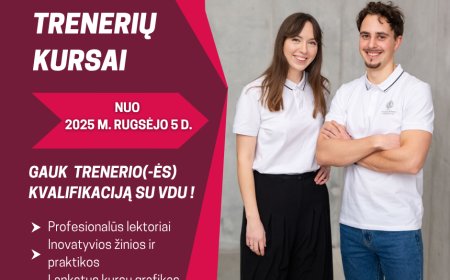 VDU TRENERIŲ KURSAI – ĮGYK KVALIFIKACIJĄ IR PATIRTĮ!