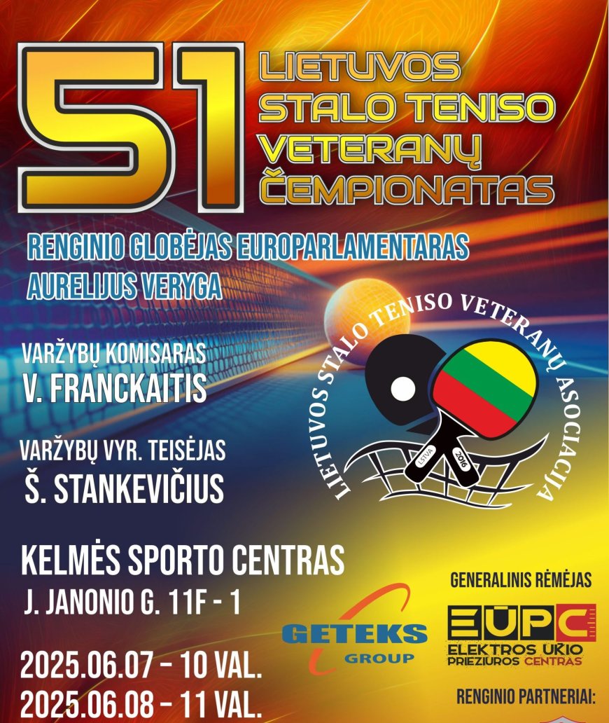 51-ASIS LIETUVOS STALO TENISO VETERANŲ ČEMPIONATAS